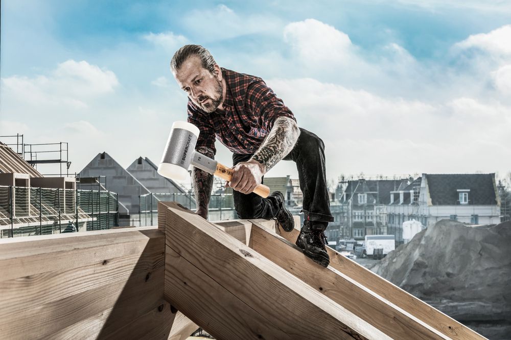 Produktbild SUPERCRAFT-Schonhammer, mit schwingungsdämpfendem, ergonomisch geformtem und lackiertem Hickorystiel | D=40 mm | 3366.040 bild 15