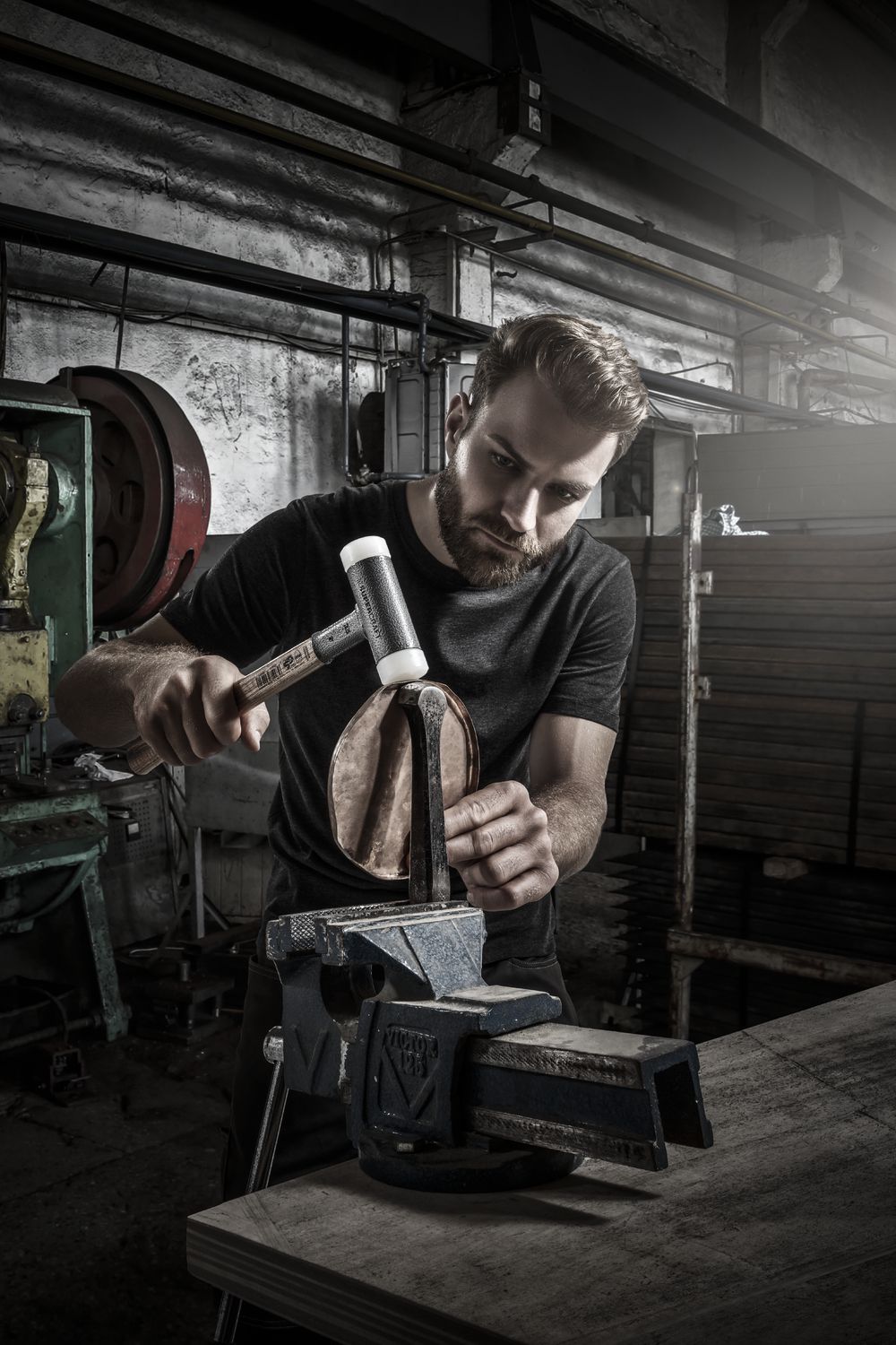 Produktbild SUPERCRAFT-Schonhammer, mit schwingungsdämpfendem, ergonomisch geformtem und lackiertem Hickorystiel | D=60 mm | 3366.060 bild 4