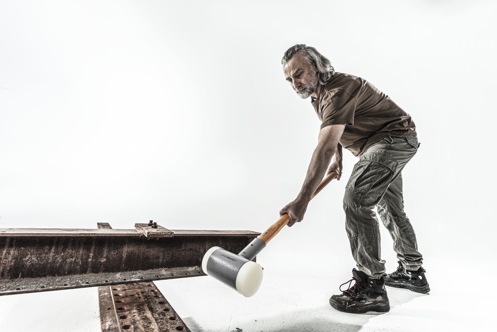 Produktbild SUPERCRAFT-Vorschlaghammer, mit schwingungsdämpfendem, ergonomisch geformtem und lackiertem Hickorystiel | D=80 mm / Gewicht=4410 g | 3366.081 bild 4