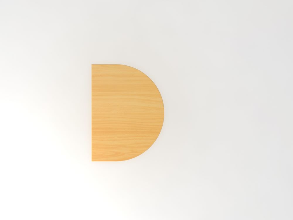 Produktbild Hammerbacher Anbautisch Buche mit Stützfüße weiß 60 x 80 cm