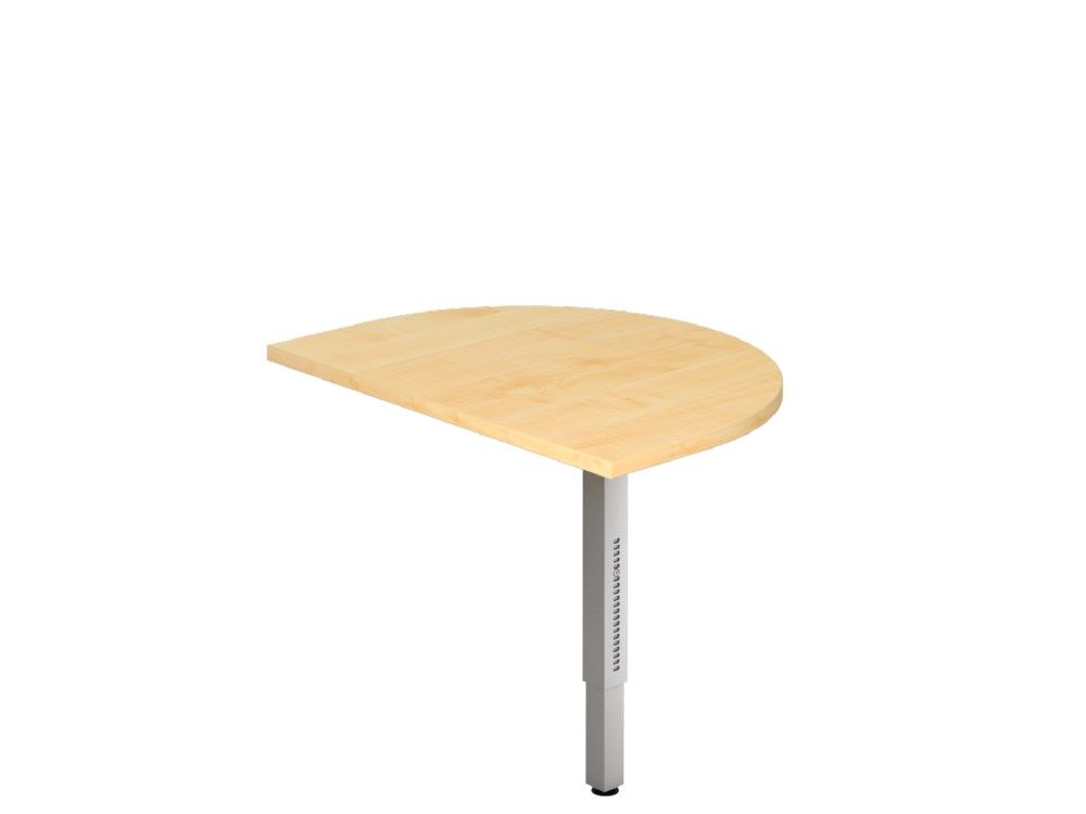 Produktbild Hammerbacher Anbautisch mit STF eckig 60 x 80 cm Ahorn / Silber