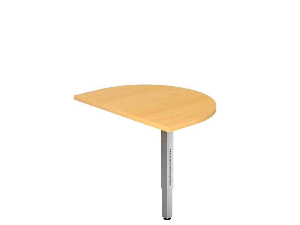 Produktbild Hammerbacher Anbautisch mit STF eckig 60 x 80 cm Buche / Silber