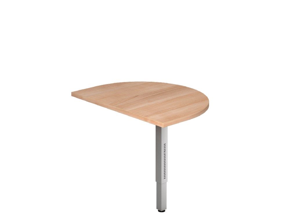 Produktbild Hammerbacher Anbautisch mit STF eckig 60 x 80 cm Nussbaum / Silber