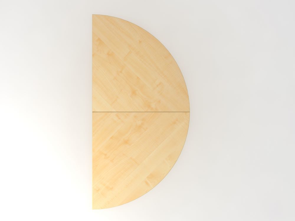 Produktbild Hammerbacher Anbautisch 2 x Viertelkreis Ahorn Graphit STF