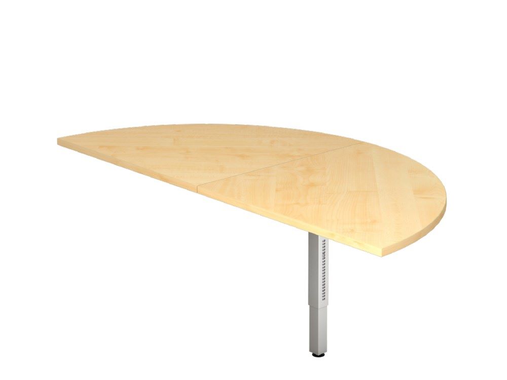 Produktbild Hammerbacher Anbautisch 2 x Viertelkreis STF eckig Ahorn / Silber