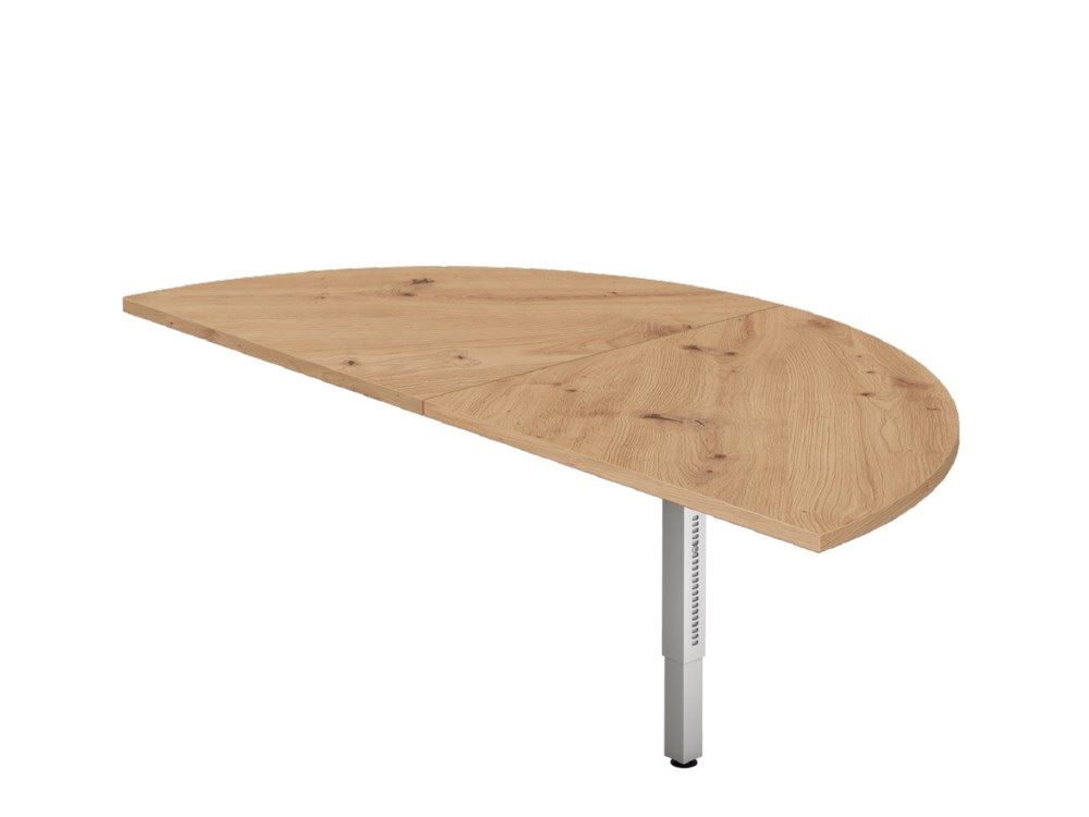 Produktbild Hammerbacher Anbautisch 2 x Viertelkreis STF eckig 160 x 80 cm Asteiche