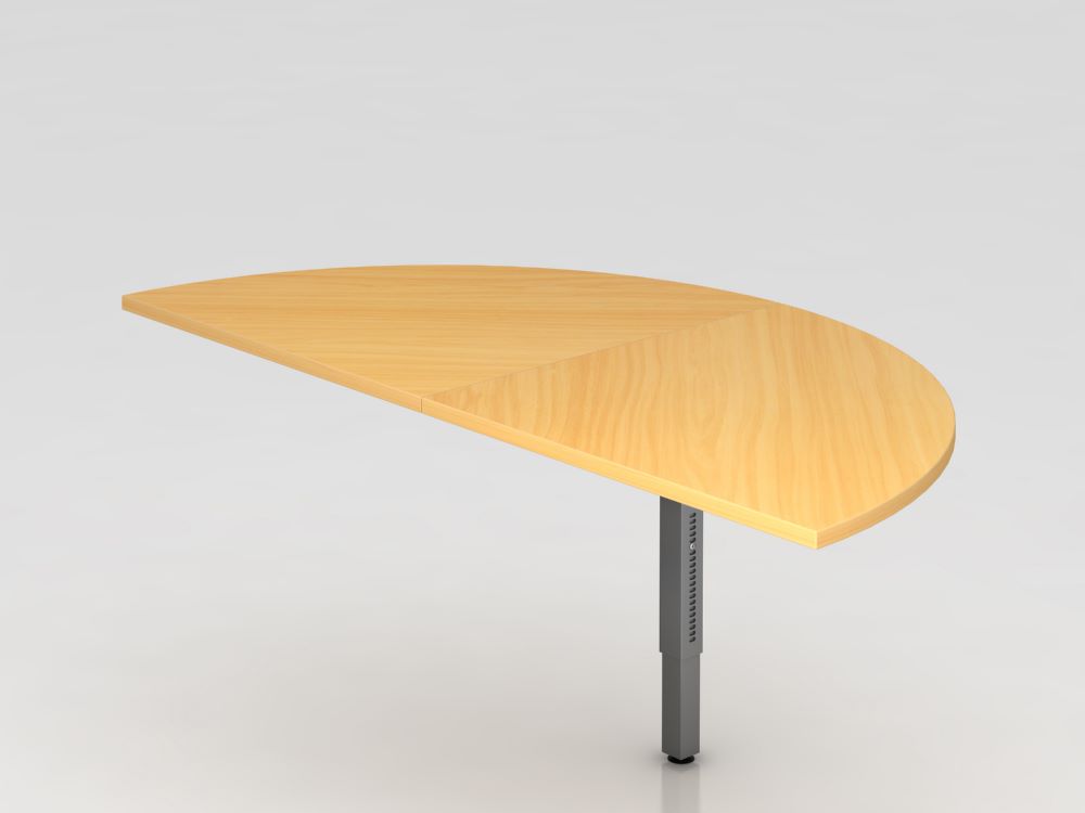 Produktbild Hammerbacher Anbautisch Buche 2 x Viertelkreis Füße Graphit