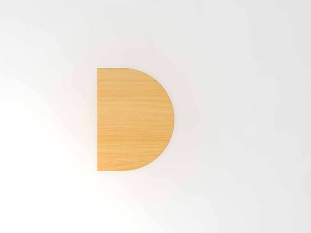 Produktbild Hammerbacher Anbautisch Buche 60 x 80 cm und Konsole in weiß