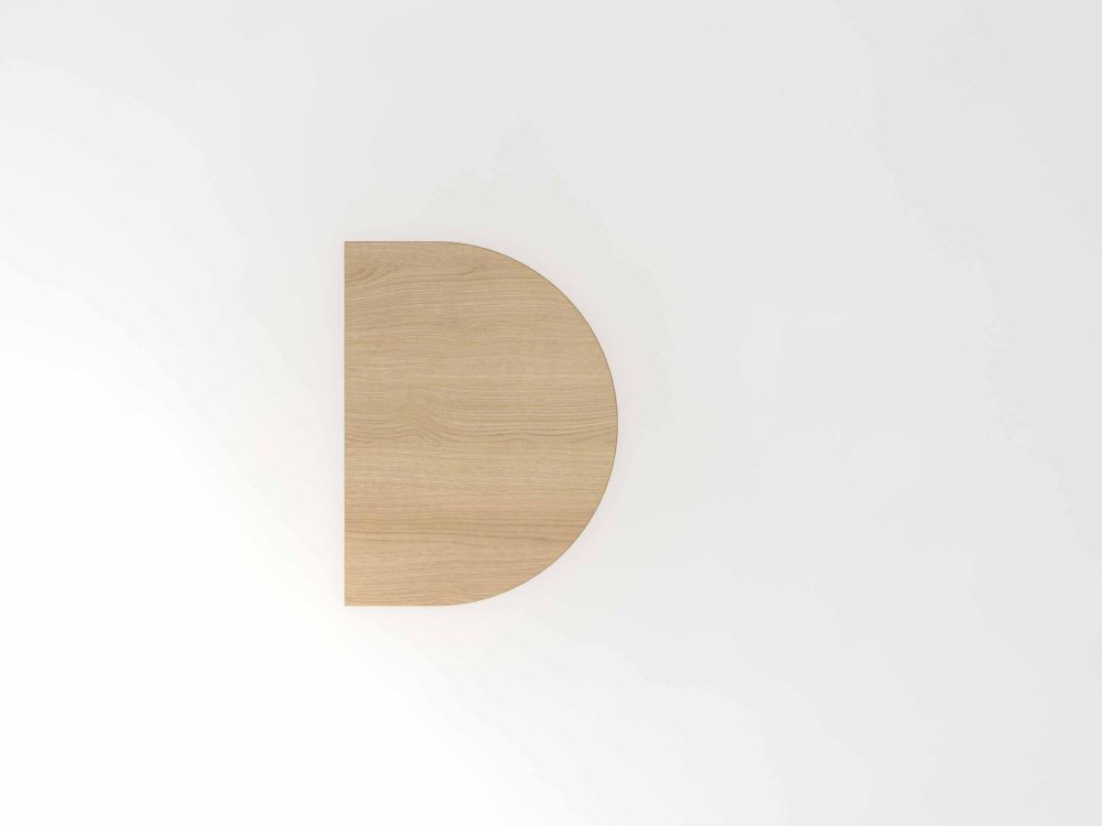 Produktbild Hammerbacher Anbautisch aus Eiche 60 x 80 cm Konsole in weiß