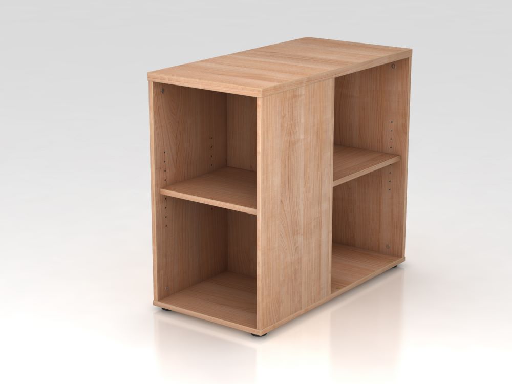 Produktbild Hammerbacher Anstellcontainer Nussbaum 2 seitig 40 x 80 x 72 bis 76 cm