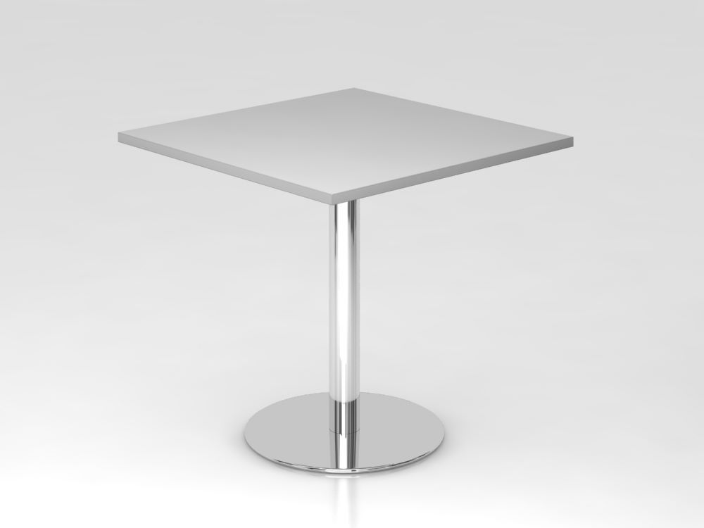 Produktbild Hammerbacher Besprechungstisch 80 x 80 cm Höhe 74,5 cm Grau Chrom