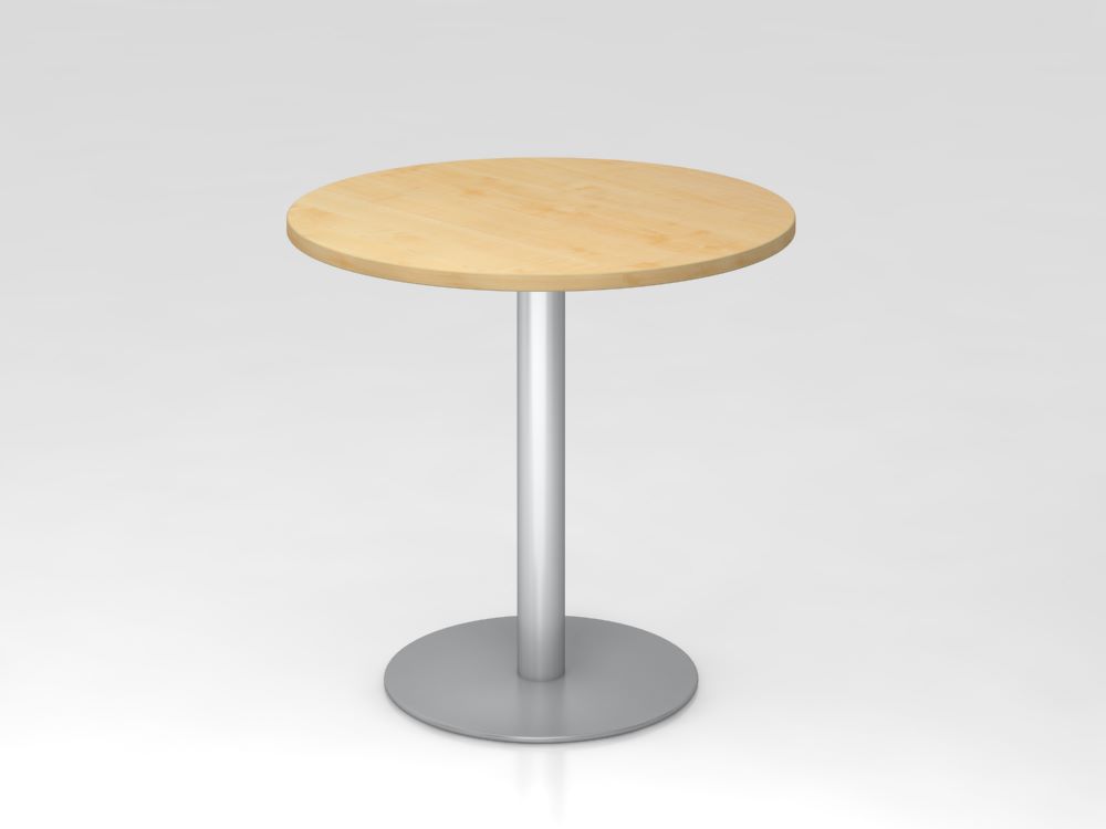 Produktbild Hammerbacher Besprechungstisch 80 cm rund Ahorn Silber