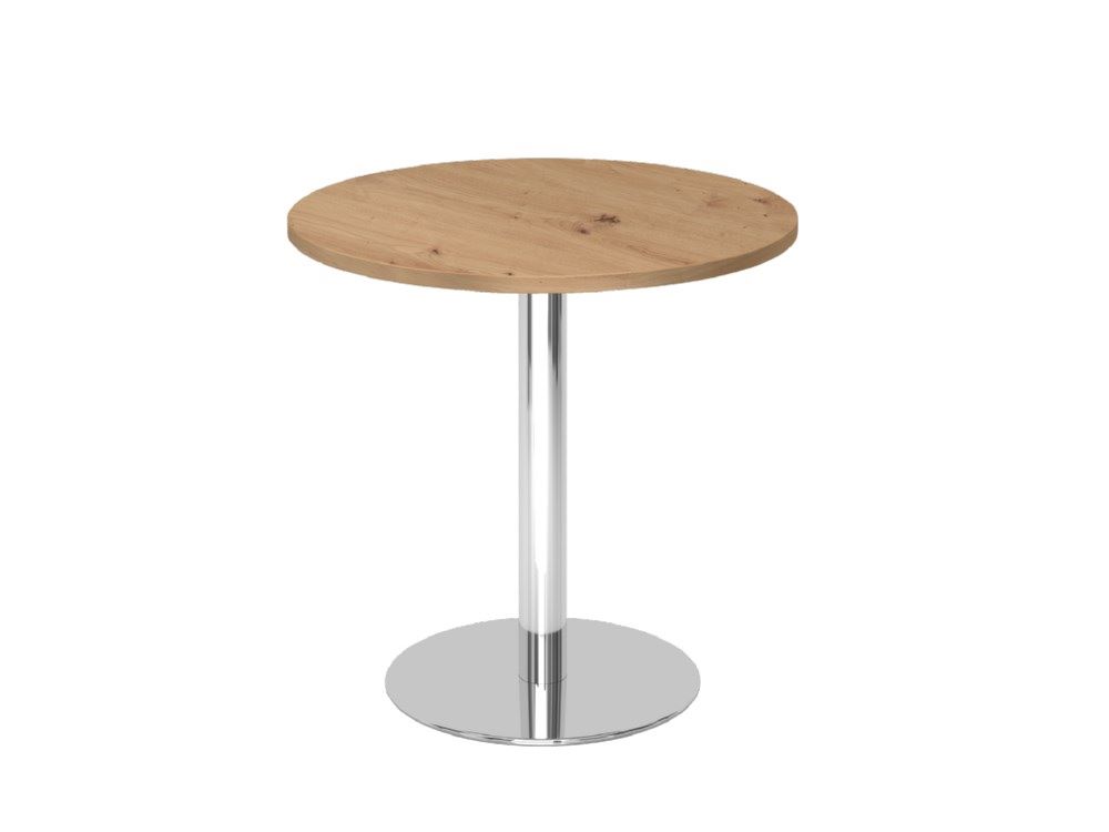 Produktbild Hammerbacher Besprechungstisch 80 cm rund Asteiche / Chrom