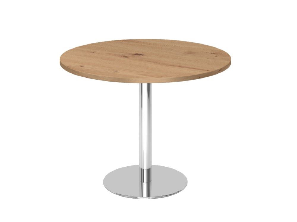 Produktbild Hammerbacher Besprechungstisch 100 cm rund Asteiche / Chrom