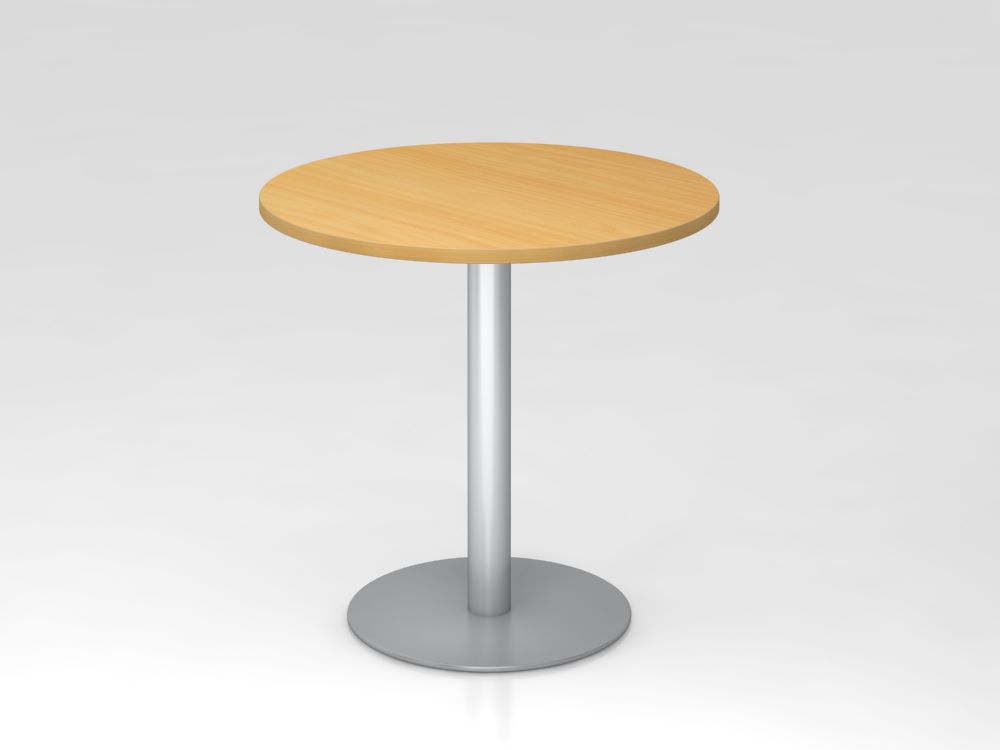 Produktbild Hammerbacher Besprechungstisch 80 cm rund Buche Silber