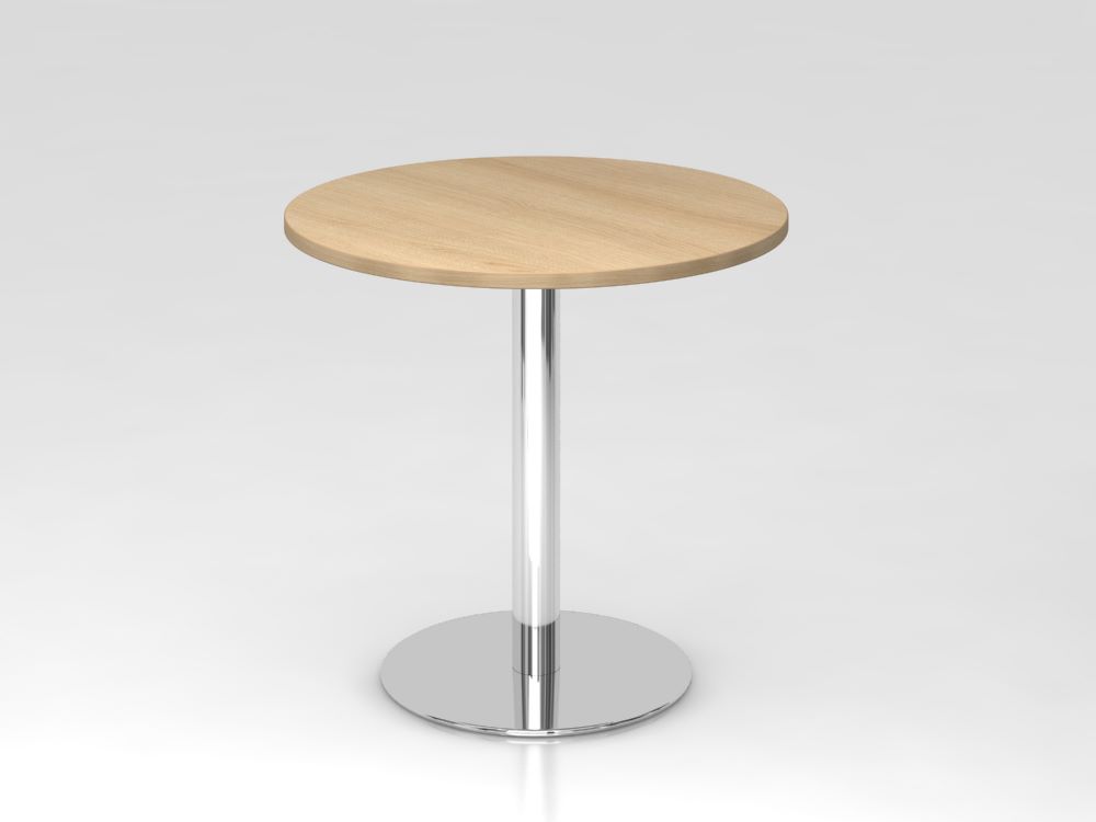 Produktbild Hammerbacher Besprechungstisch 80 cm rund Eiche Chrom