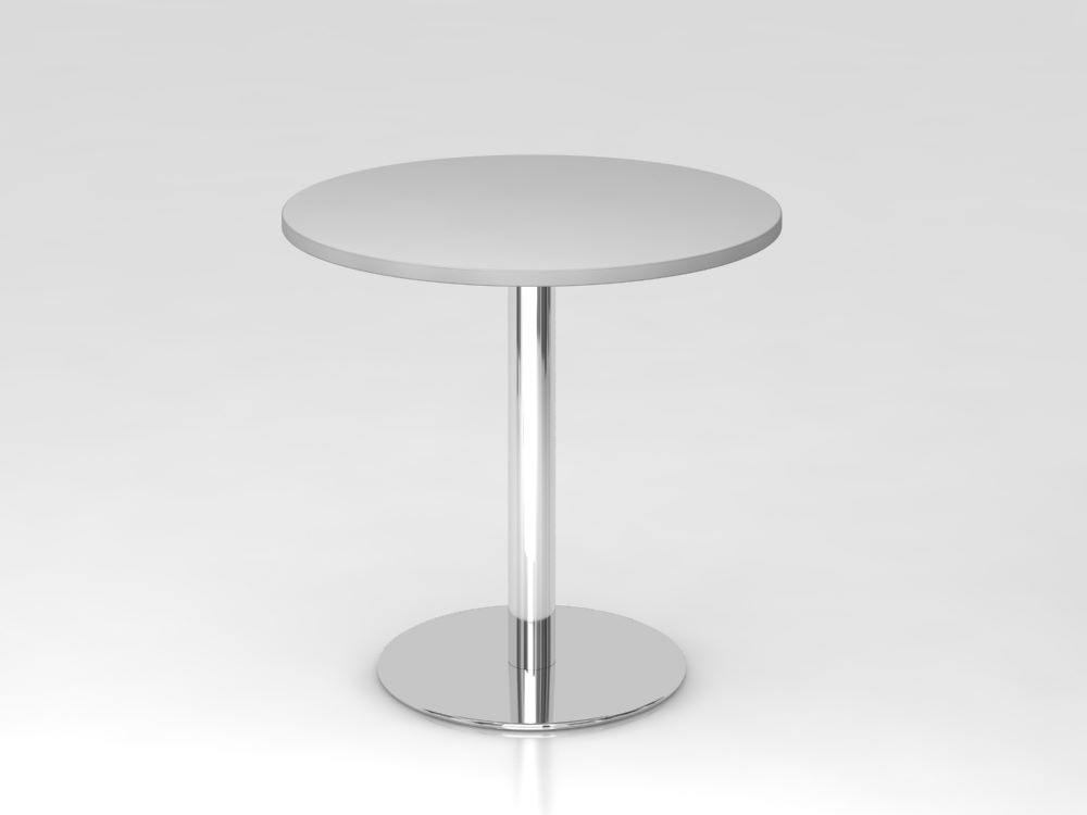 Produktbild Hammerbacher Besprechungstisch 80 cm rund Grau Chrom