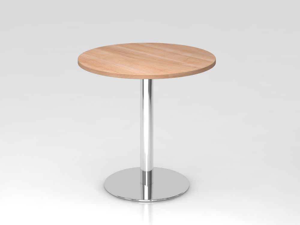 Produktbild Hammerbacher Besprechungstisch 80 cm rund Nussbaum Chrom