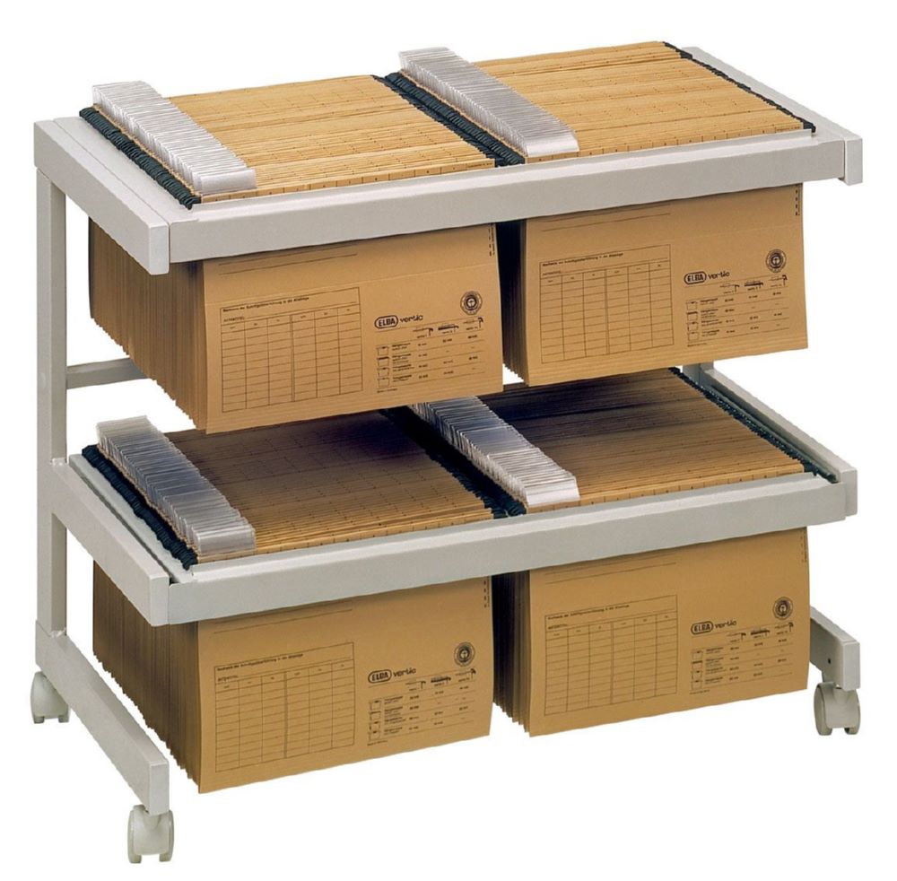 Produktbild Hammerbacher Bürowagen Grau mit 2 Hängeregister 81 x 43 x 67 cm