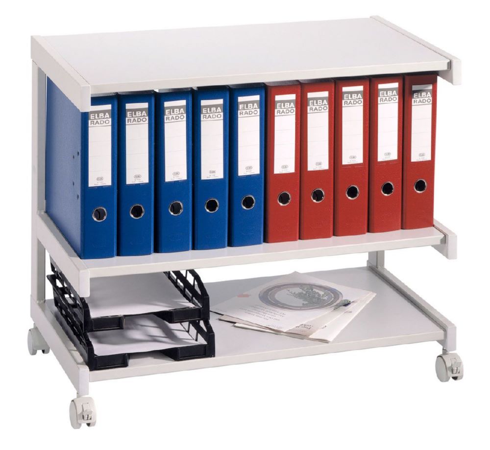 Produktbild Hammerbacher Bürowagen 81 x 43 x 67 cm Grau mit 3 Böden