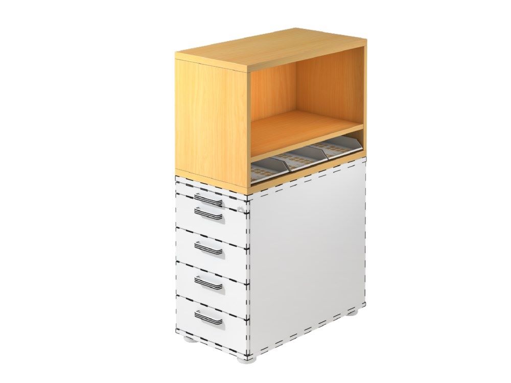 Produktbild Hammerbacher Containeraufsatz B 42,8 x T 80 x H 53 cm Buche