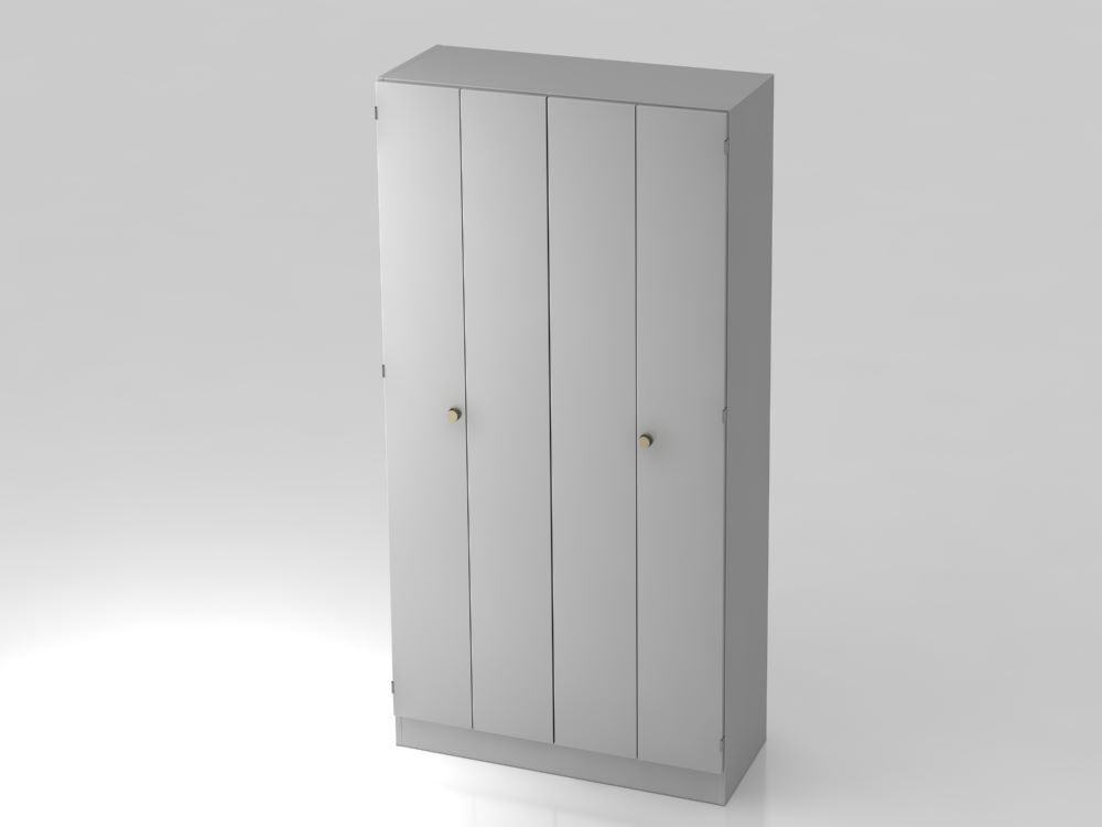 Produktbild Hammerbacher Falttürenschrank 5OH 100 x 42 x 200,4 cm Grau