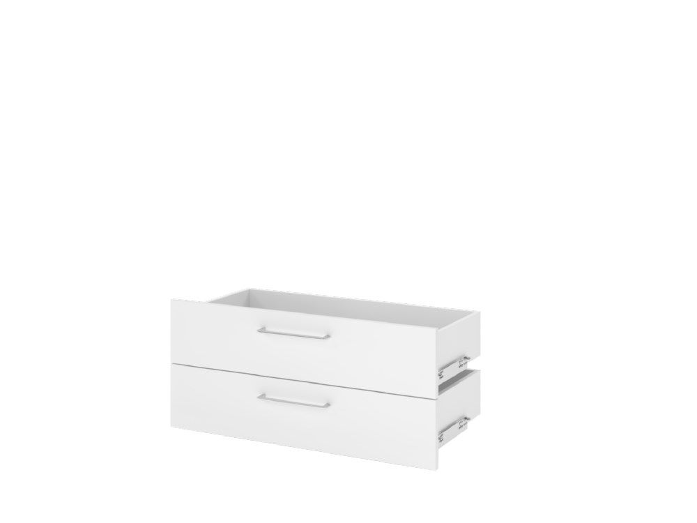 Produktbild Hammerbacher FlexWall 2 Schubladen 80 cm je 0,5 OH Metallgriff BS Weiß