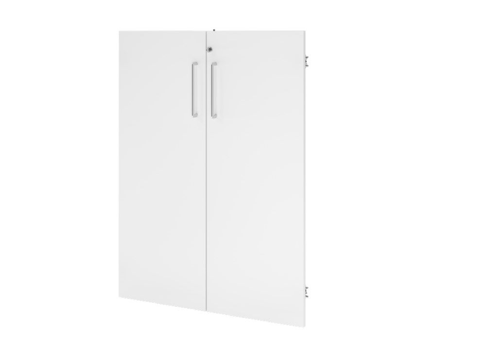 Produktbild Hammerbacher FlexWall Türenpaar 80 cm 3 OH Metallgriff BS in Weiß