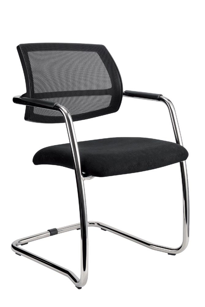 Produktbild Hammerbacher Freischwinger Netzrücken 2 Stück schwarz Gesamthöhe 84 cm