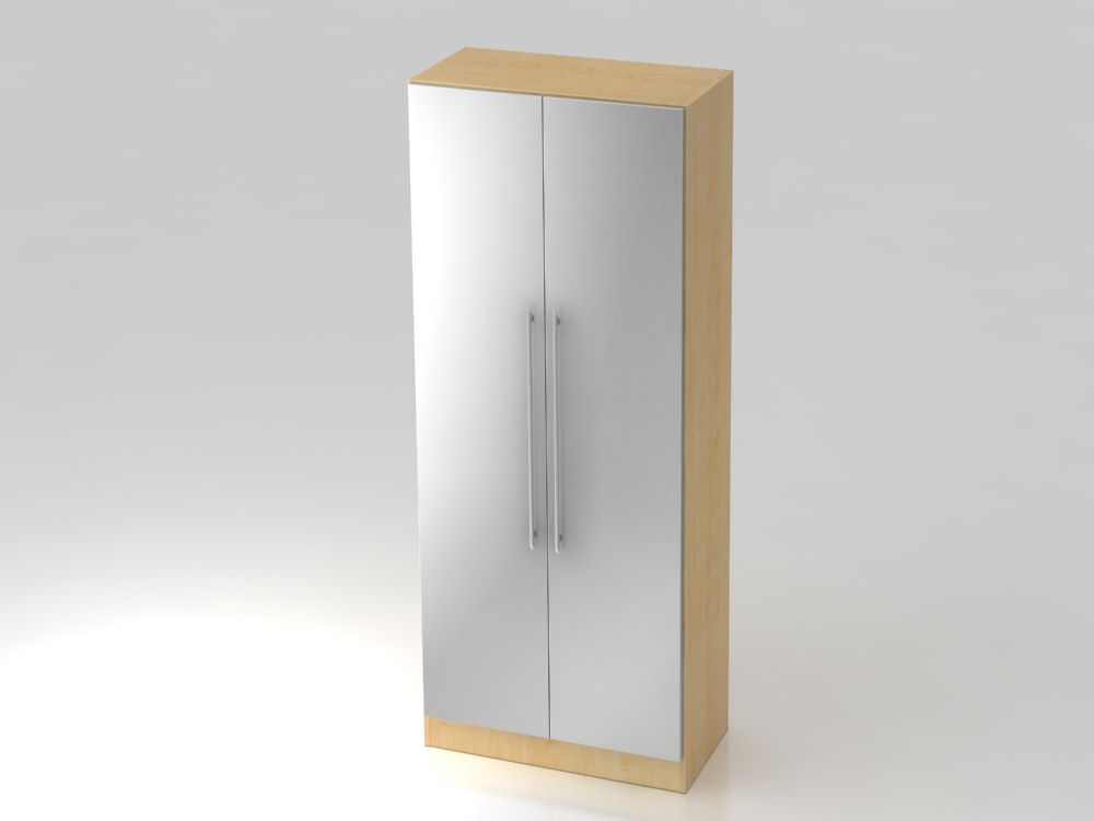 Produktbild Hammerbacher Garderobenschrank 80 x 42 x 200,4 cm 5OH RE in Ahorn Silber