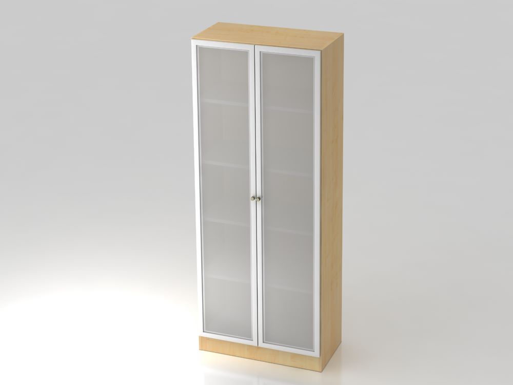 Produktbild Hammerbacher Glastürenschrank 80 x 42 x 200,4 cm 5OH in Ahorn und Silber