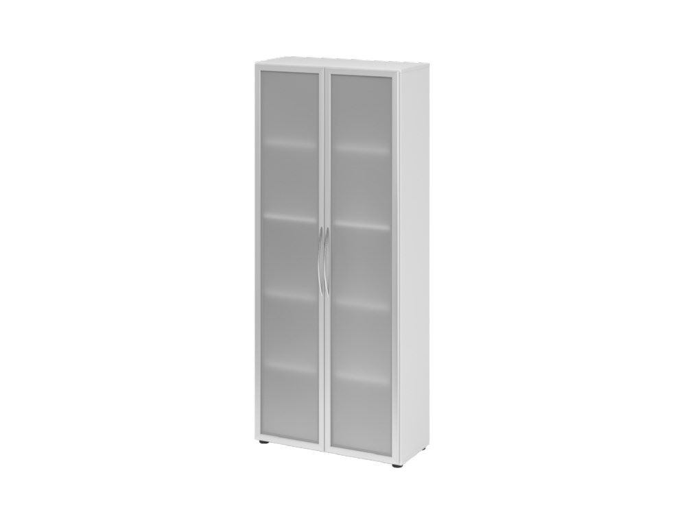 Produktbild Hammerbacher Glastürenschrank 5OH 34,6 cm tief BM Weiß