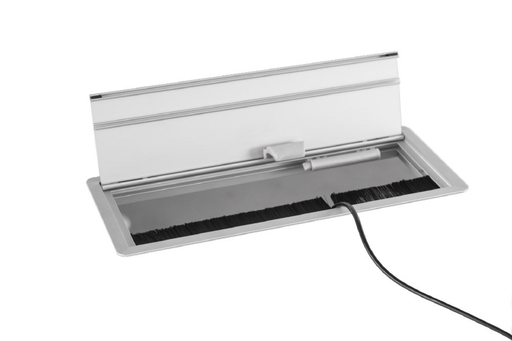 Produktbild Hammerbacher Kabelklappe 30 cm ohne Einbau alu