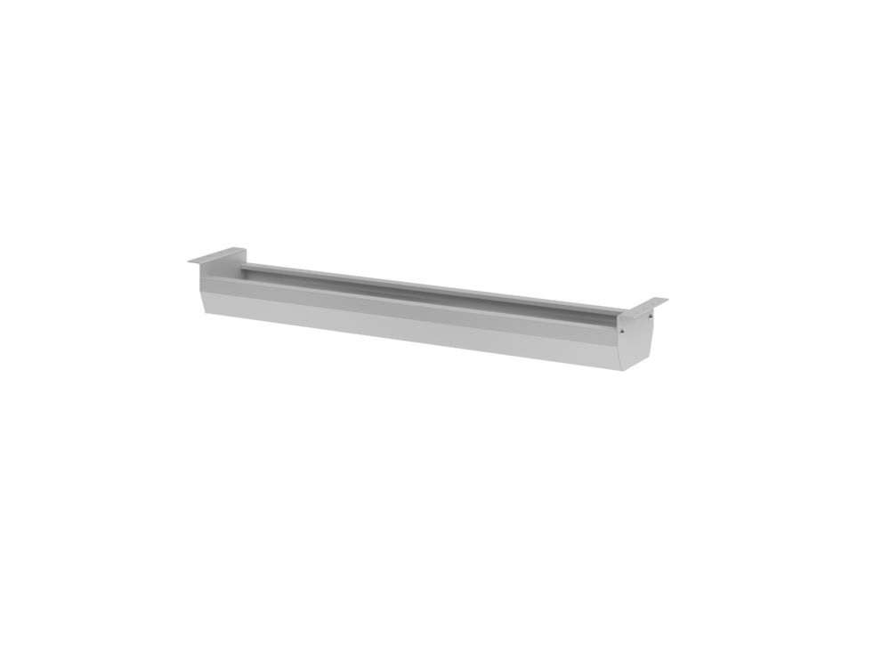 Produktbild Hammerbacher Kabelwanne silber klappbar 86,2 x 9,3 cm für 120er Tisch