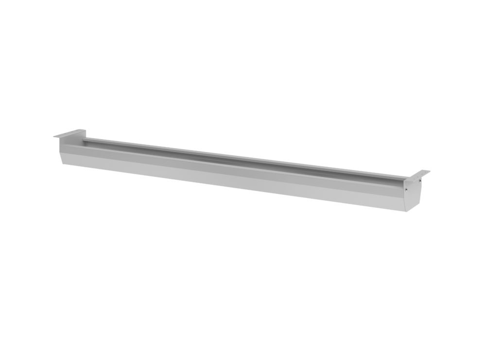 Produktbild Hammerbacher Kabelwanne silber klappbar 126,2 x 9,3 cm für 160er Tisch