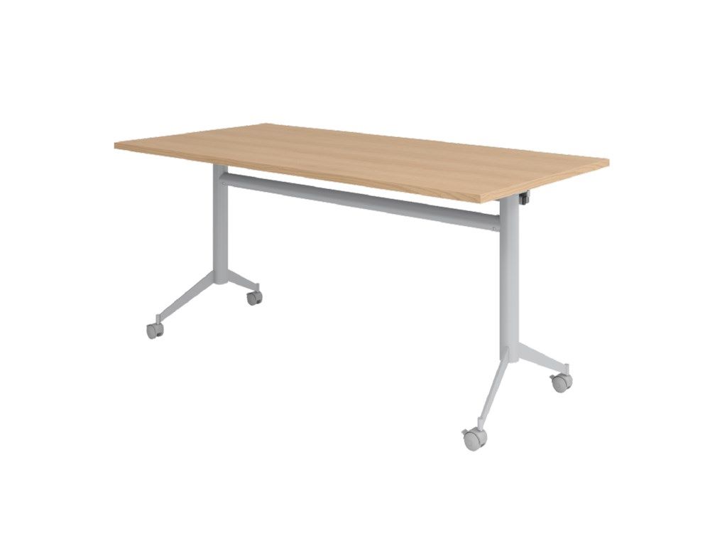 Produktbild Hammerbacher Klapptisch KF16 fahrbar 160 x 80 cm Eiche
