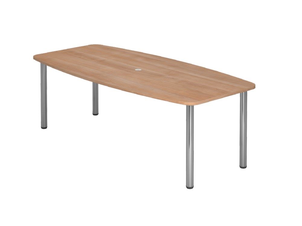 Produktbild Hammerbacher Konferenztisch 220cm/4 Chromfüße Nussbaum