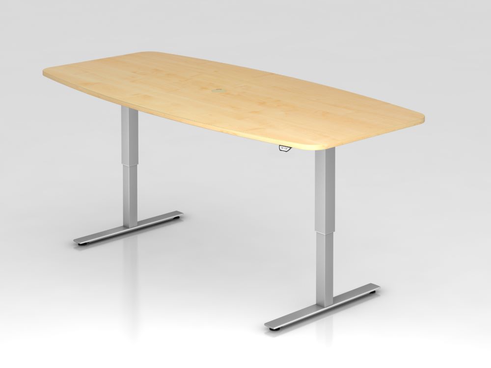 Produktbild Hammerbacher Konferenztisch mit Tastschalter in Ahorn Höhe verstellbar