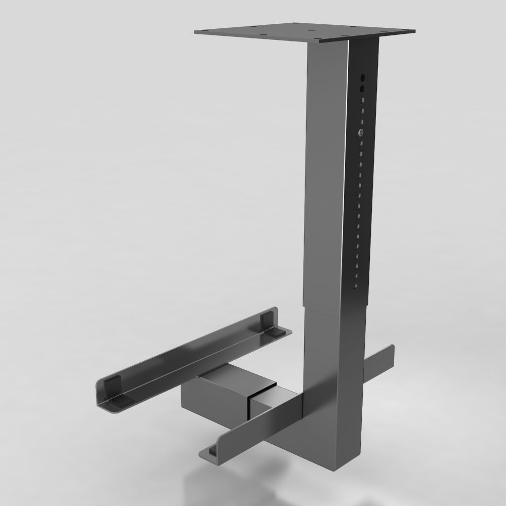 Produktbild Hammerbacher PC Halter in Graphit Höhe 330 bis 530 mm