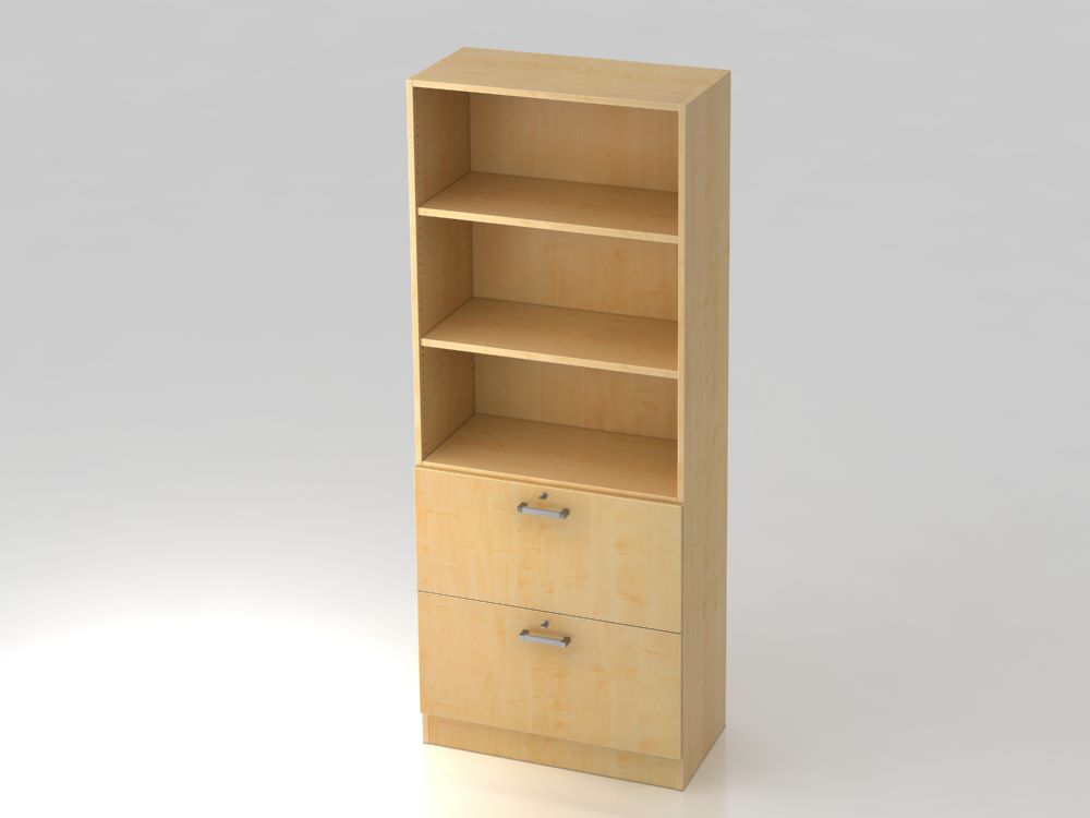 Produktbild Hammerbacher Regal 5OH 2HR mit Sockelblende CE Ahorn