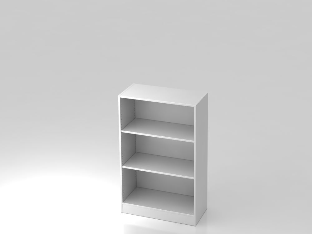 Produktbild Hammerbacher Regal 3OH 80 x 40 x 127 cm Sockelblende in Weiß