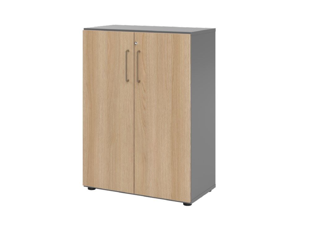 Produktbild Hammerbacher Regal mit Türen 3OH 938T3 Graphit / Eiche