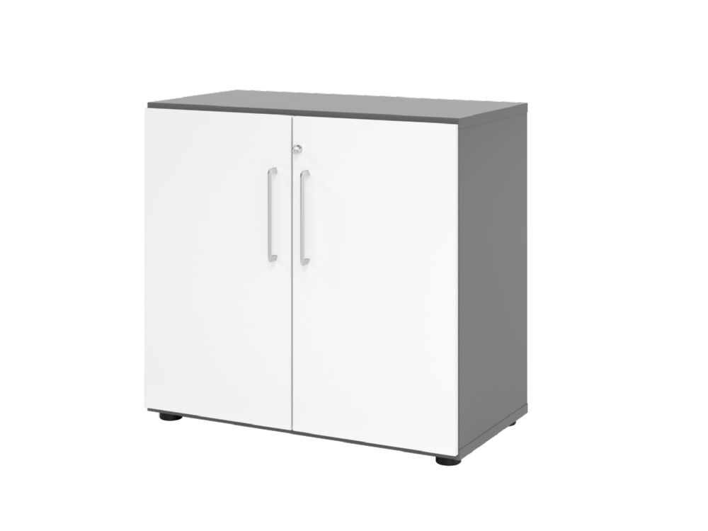 Produktbild Hammerbacher Regal mit Türen 2OH 928T2 Graphit / Weiß