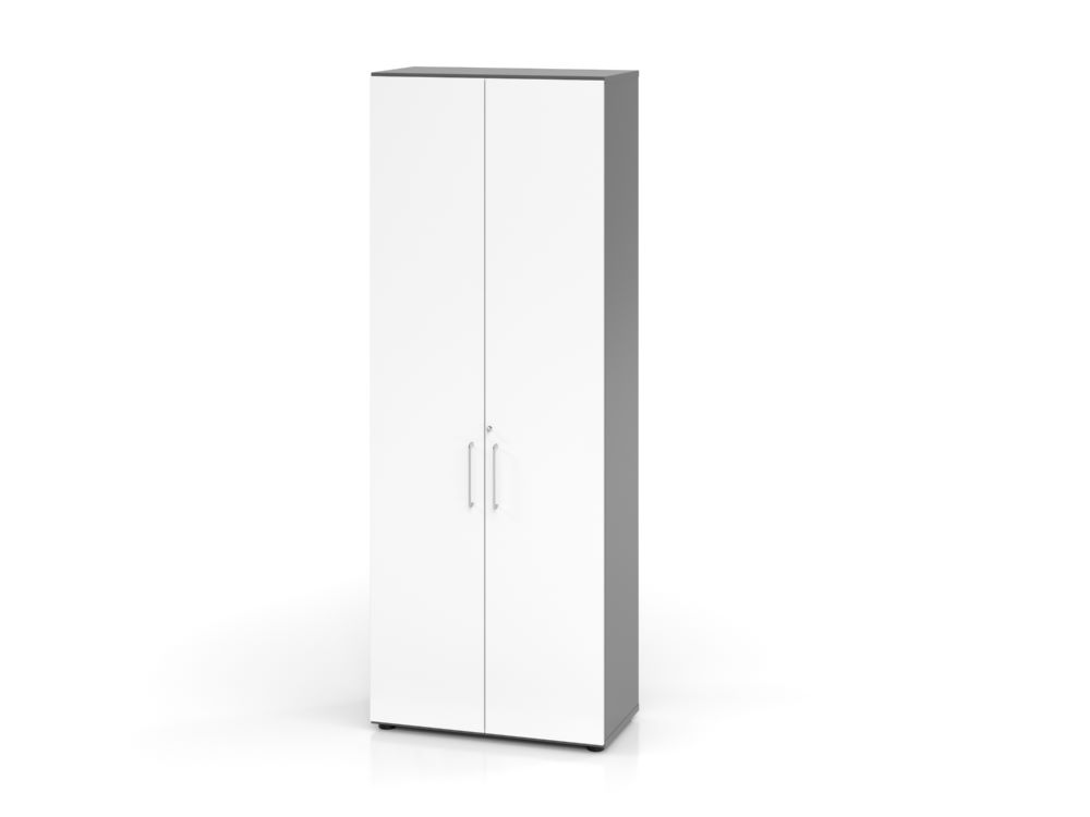 Produktbild Hammerbacher Regal Flügeltürschrank 215,4 cm 6OH 968T6 Graphit Weiß