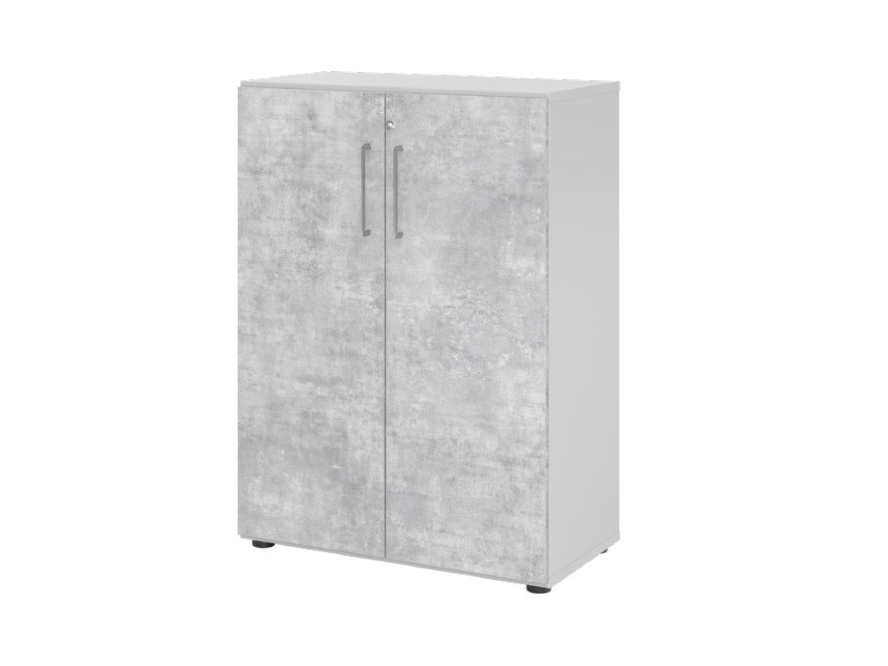 Produktbild Hammerbacher Regal mit Türen 3OH 938T3 Grau / Beton