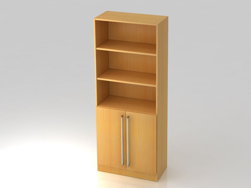 Produktbild Hammerbacher Regal 80 x 42 x 200,4 cm 5OH 2 Türen Buche