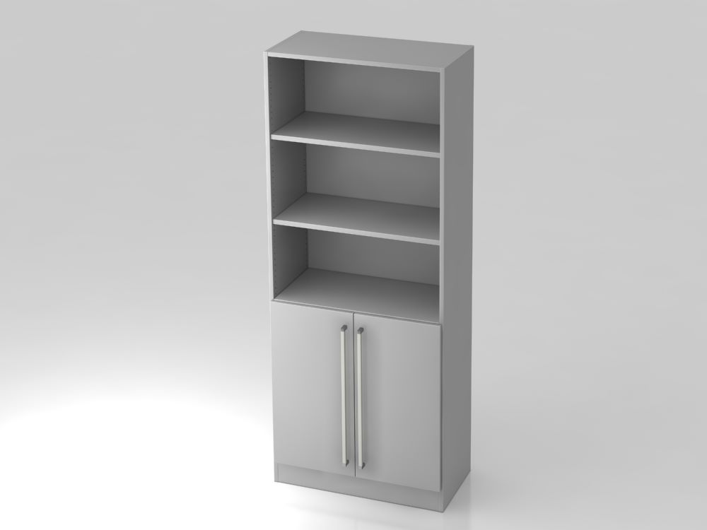 Produktbild Hammerbacher Regal 5OH 2 Türen in grau CE 80 x 200,4 cm