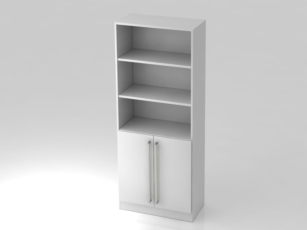 Produktbild Hammerbacher Regal in weiß 5OH 80 x 42 x 200,4 cm 2 Türen CE