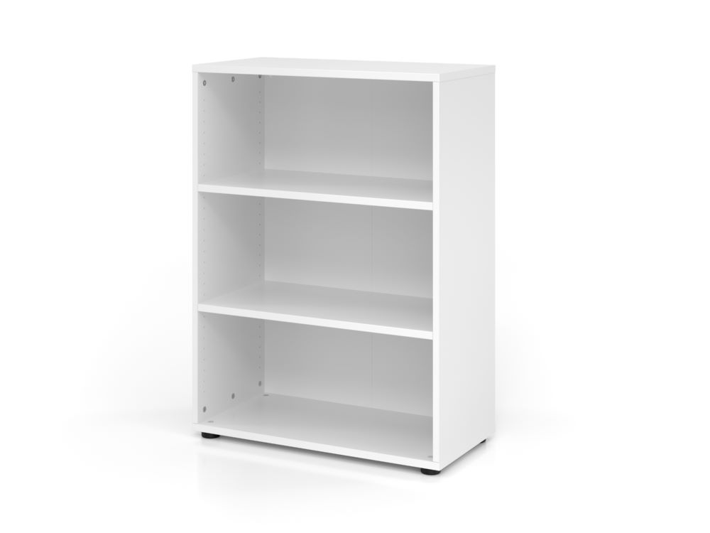 Produktbild Hammerbacher Regal 3OH 80 x 40 x 110 cm 2 Fachböden 938RE Weiß