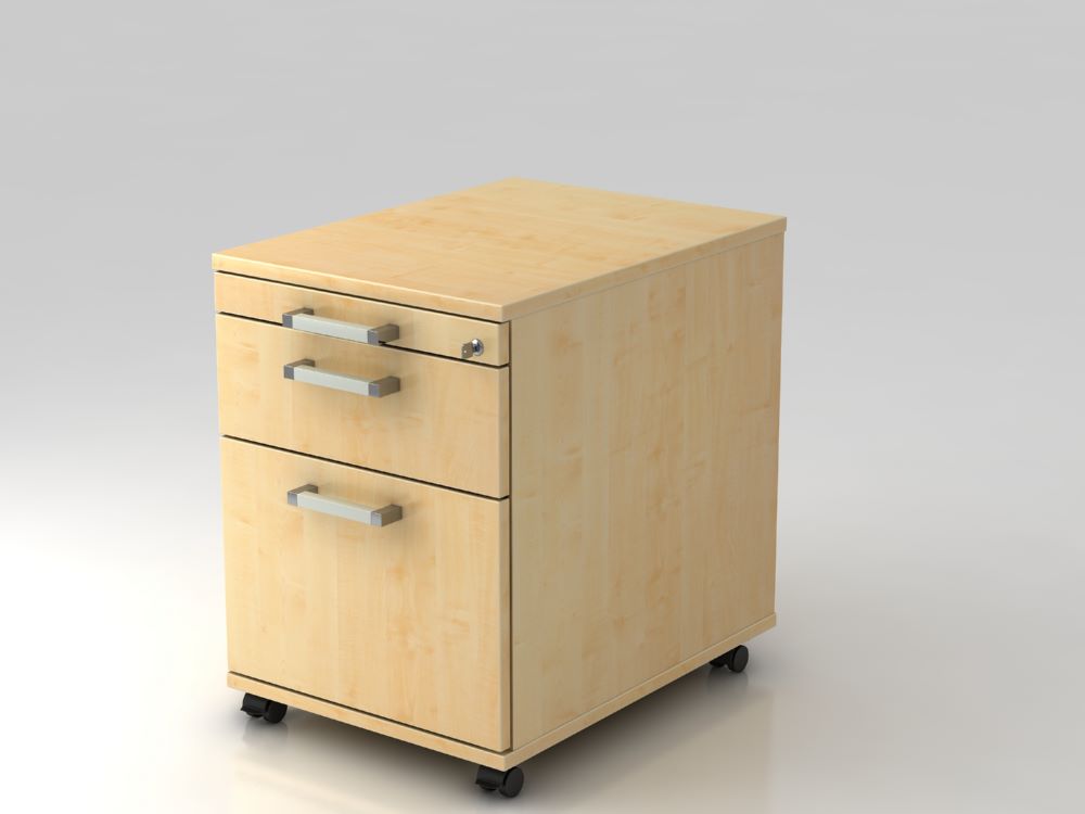 Produktbild Hammerbacher Bürowagen 58 cm 1 Schub 1 Hängeregister CE Ahorn